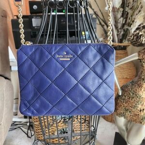 Kate Spade blue leather crossbody